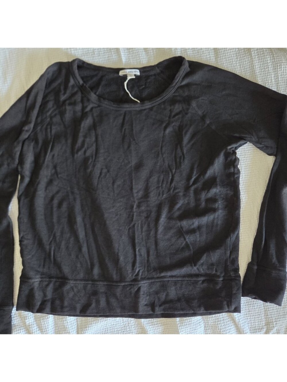 Standard James Perse Supima Cotton Black Sweatshirt Women's 3/L. Minimalist. EUC
